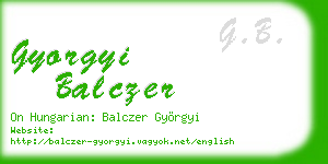 gyorgyi balczer business card